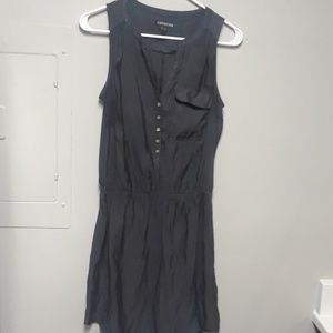 A grey Express button up dress
